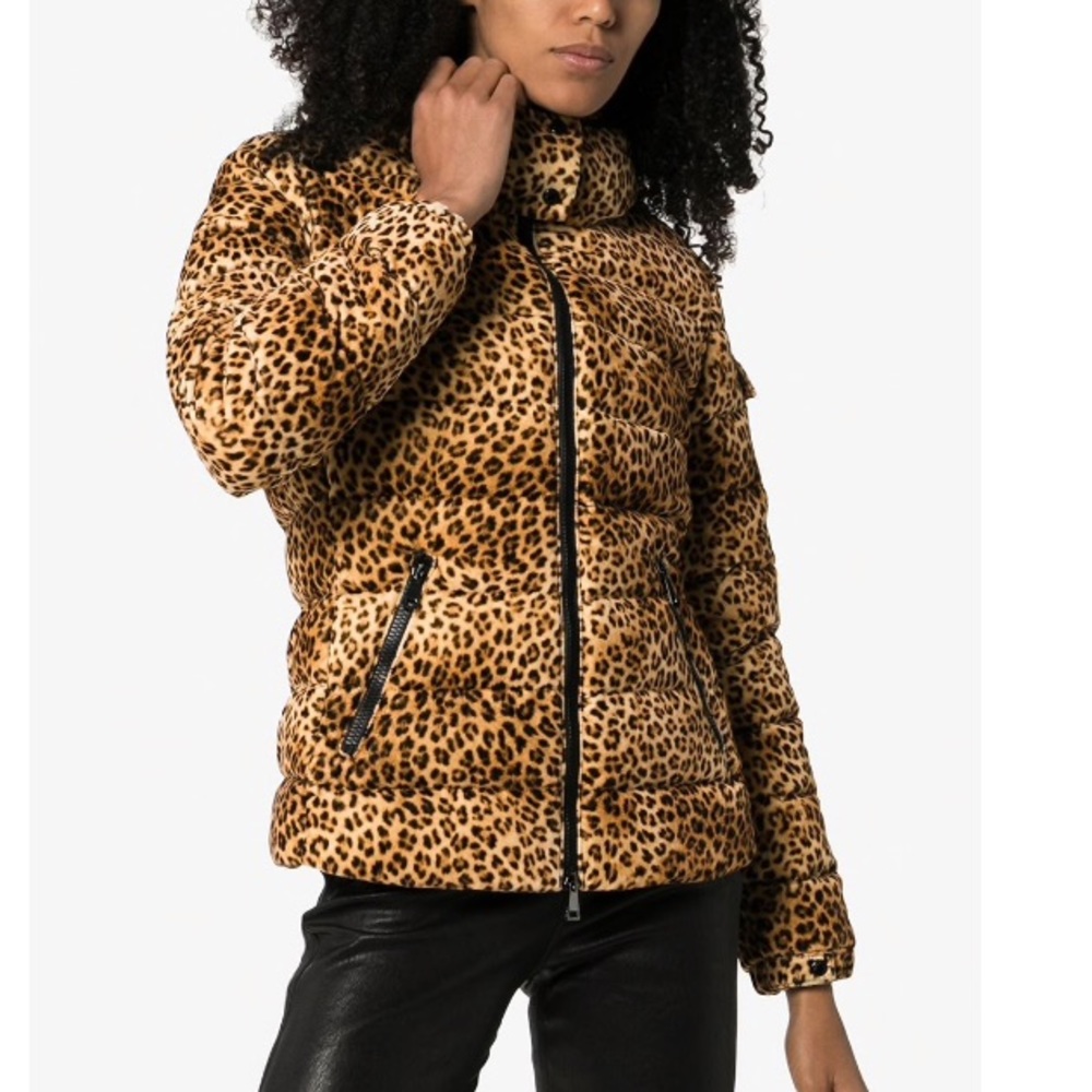 MONCLER BADY LEOPARD PRINT DOWN COAT - Picture 6 of 10